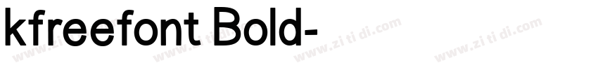 kfreefont Bold字体转换